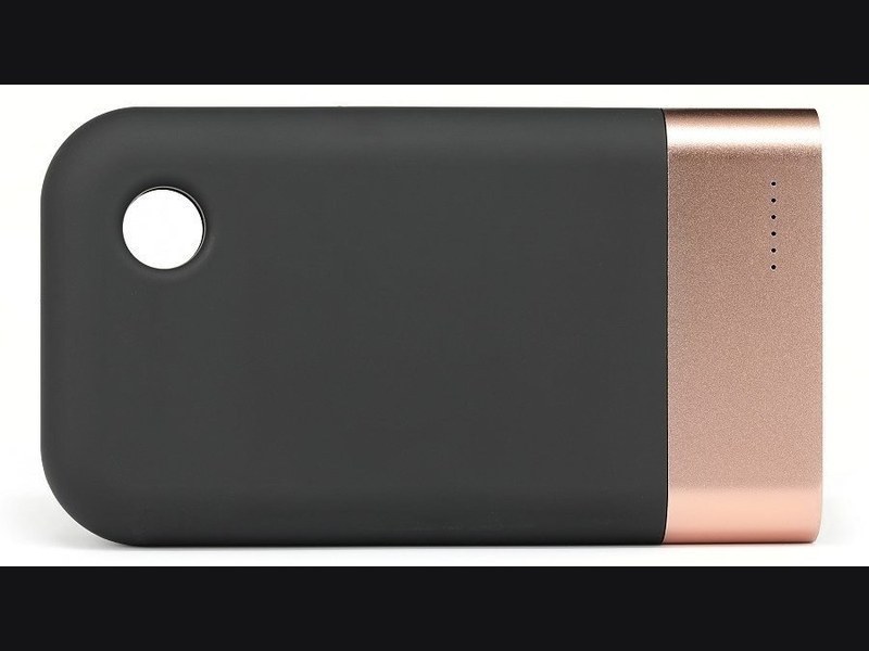 Portable power bank with LED charge indicator